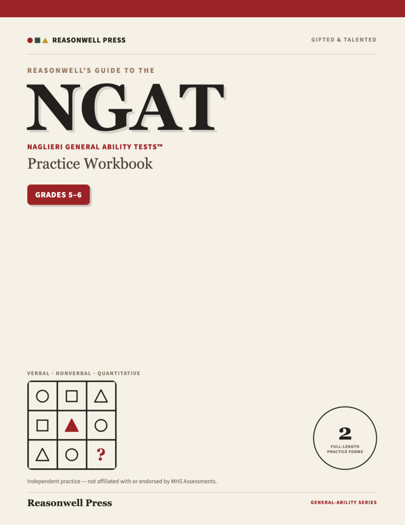 NGAT Grades 5–6 Practice Workbook cover