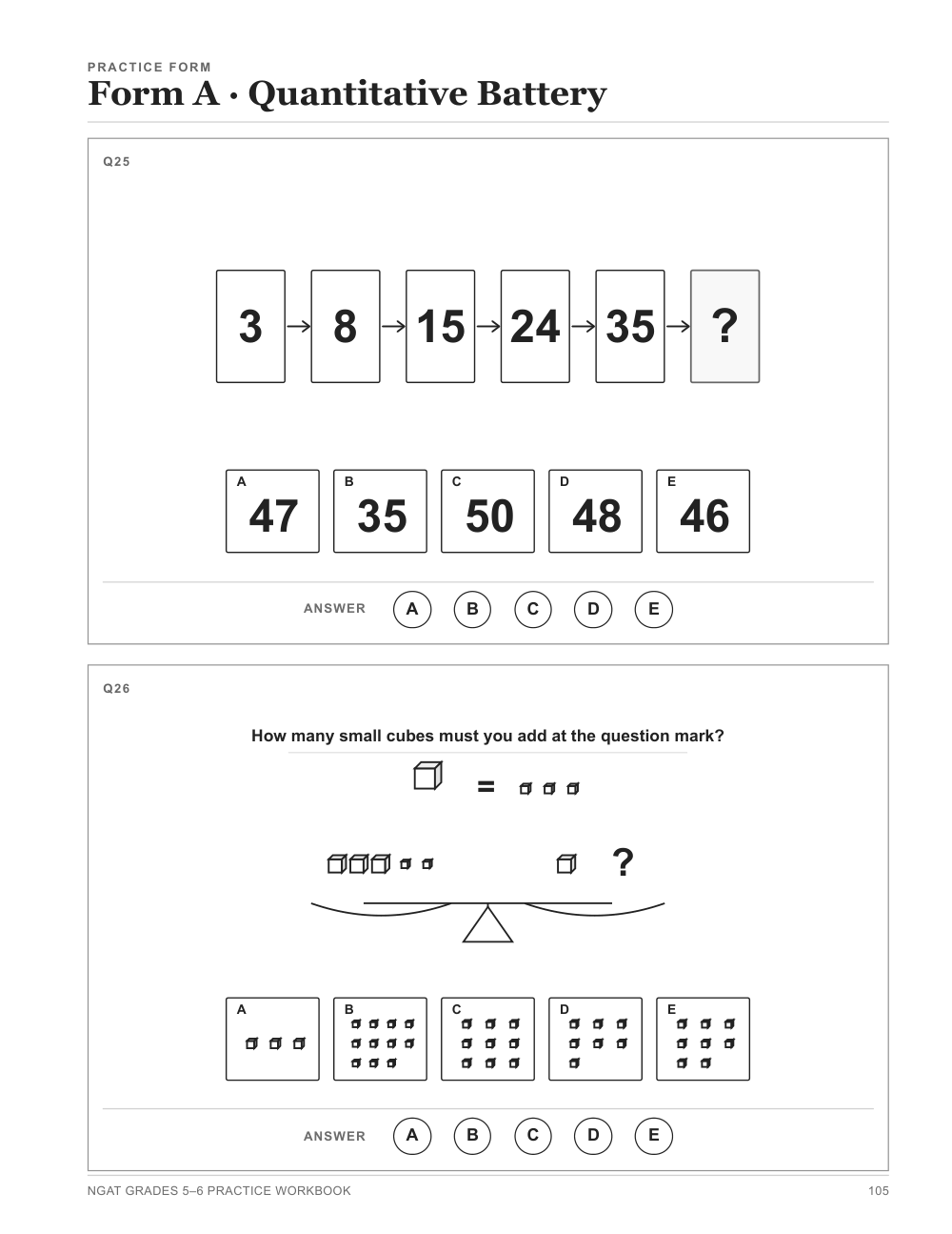 Quantitative · Workbook p. 105